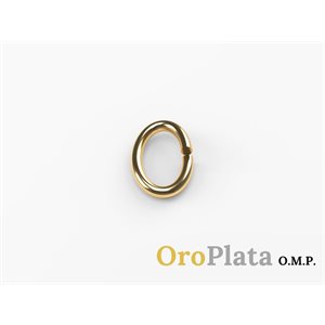 Jump ring oval, 5.8x4mm, Fil 0.8mm.
