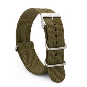 Bracelet de Nylon Style Nato 22mm, Vert Olive