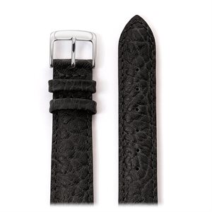 Bracelet Cuir Homme Texture Buffalo 16mm, Noir