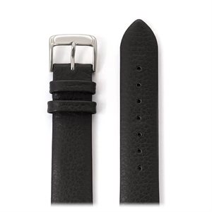 Men's Fine Cowhide Grain Leather Band 20mm, Black