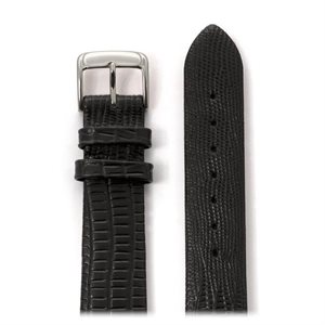 Men's Gator Lizard Grain Leather Band 18mm, Black