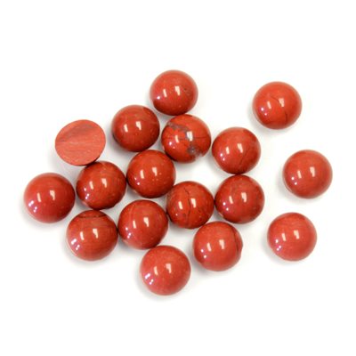 Jaspe, 7.0mm, Rond, Cabochon, Rouge