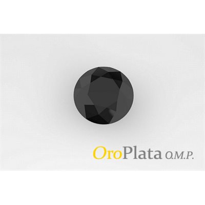 Cubic Zirconia, 1.75mm, Round, Black