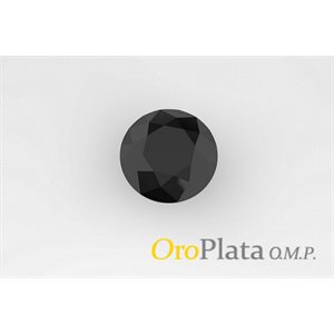 Cubic Zirconia, 3.50mm, Round, Black