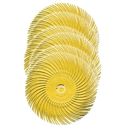 Radial Bristle Discs, 3" diameter, 6-Packs