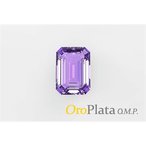 Amethyst, 14mmx7mm, Octagonal, Purple