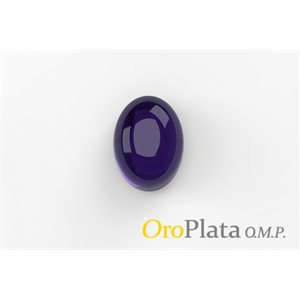 Améthyste, 16mmx12mm, Ovale, Cabochon, Violet