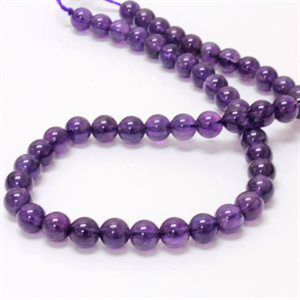 Améthyste, 3.0mm, Boule, Percée, Violet