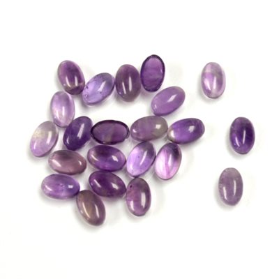 Amethyst, 6x4, Oval Cabochon Purple