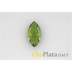 Août, Synthétique, 26mmx6.5mm, Marquise, Vert