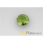 Août Zircon Cubic Synthétique., 9.0, Rond, Vert