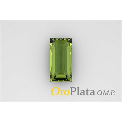 August, Cubic Zirconia Synthetic, 4mmx2mm Baguette Green