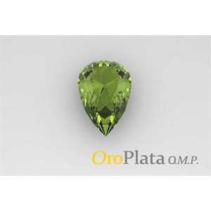 Août Zircon Cubic Synthétique., 9x7, Ovale, Vert