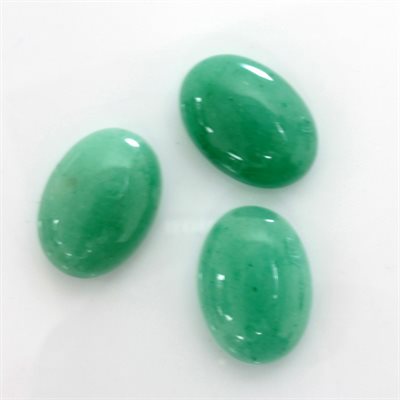 Aventurine, 16mmx12mm, Oval, Cabochon, Green