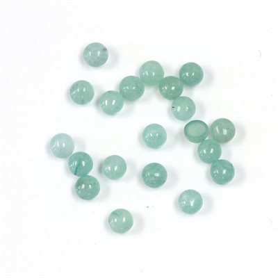 Aventurine, 4.0mm, Round, Cabochon, Green