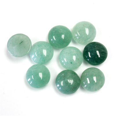 Aventurine, 9.0mm, Round, Cabochon, Green