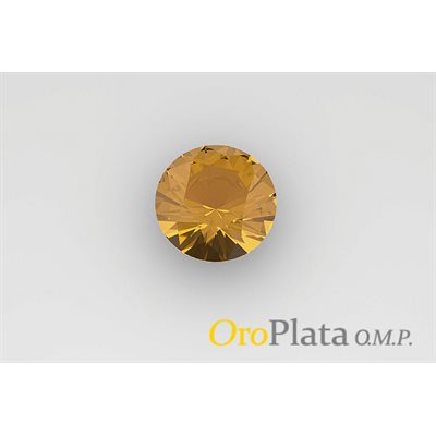 Citrine, 3.5mm, Rond, Jaune Citrine, 3.5mm, Rond, Jaune