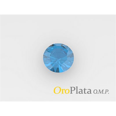 Pierre du Rhin, Décembre, 3.0mm, Rond, Bleu