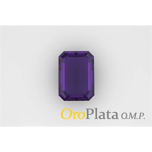 Fevrier , Zircon Cubic, 8x6, Octogonale, Violet