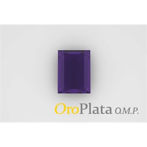Fevrier Synthétique, 7mmx5mm, Rectangle, Violet