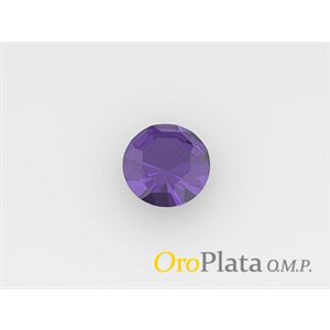 Rhinestone, February, 1.5mm, Round, Purple