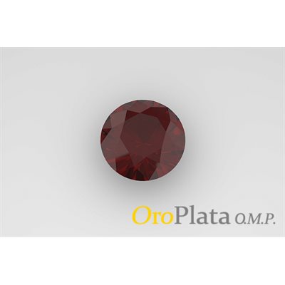 Garnet, 2.75, Round, Red