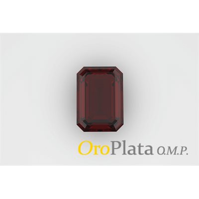 Garnet, 5x3, Octagonal, Red