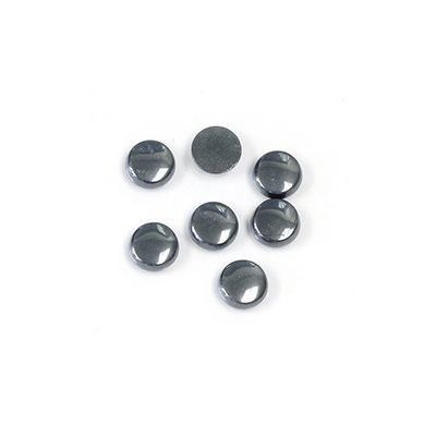 Hématite, 10.0mm, Rond, Plat, Noir