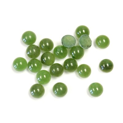 Jade, 2.5mm, Rond, Cabochon, Vert