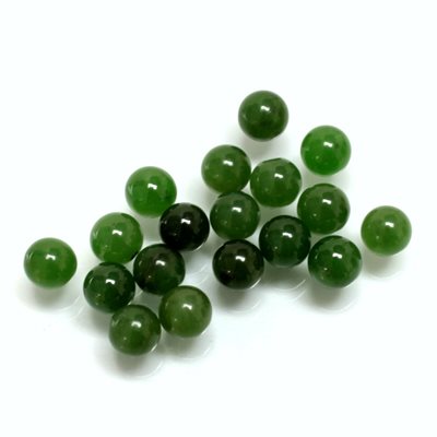 Jade, 6.0mm, Boule, Demi-Percée, Vert