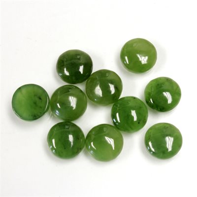 Jade, 8.0mm, Rond, Cabochon, Vert