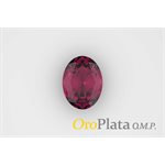 Juillet, Synthétique, 8mmx6mm, Ovale, Rouge