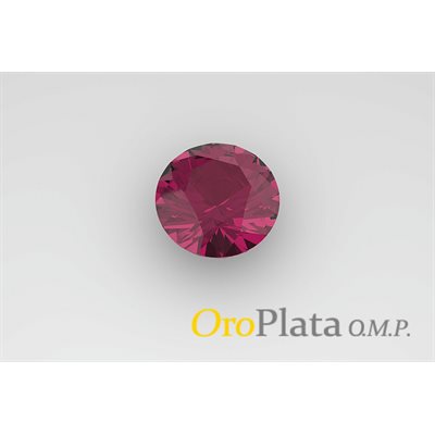 Juillet, Synthétique, 3.0mm, Rond, Rouge