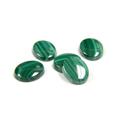 Malachite, 8mmx6mm, Ovale, Plat, Vert