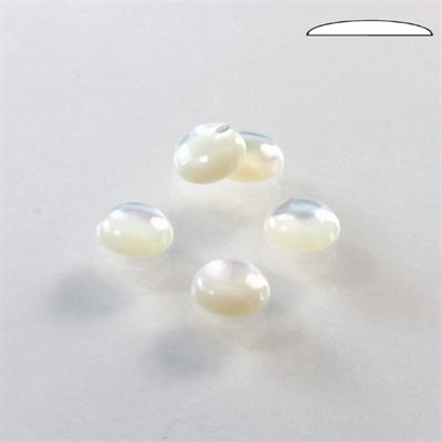 Nacre de Pearl, 7.0mm, Rond, Cabochon