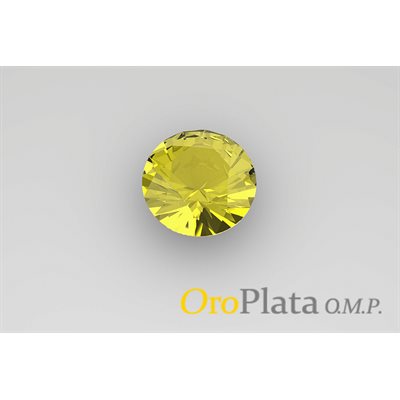 Novembre, Synthétique, 8.0mm, Rond, Jaune orangé