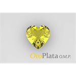 Novembre, Synthétique, 3.0mm, Coeur, Jaune