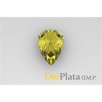 November cz synt., 9x7, Pear, Yellow