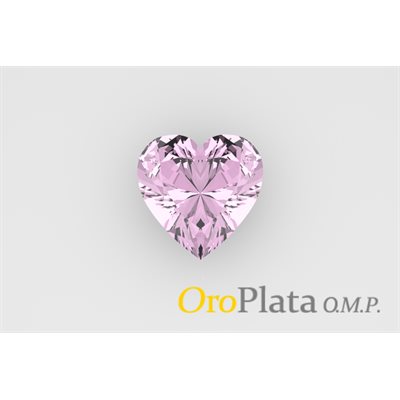 Octobre, Zircon Cubic, 5.0mm, Coeur, Rose Octobre, Zircon Cubic, 5.0mm, Coeur, Rose