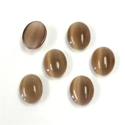 Cat Eye, 10mmx8mm, Oval, brown