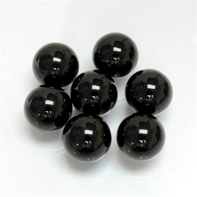 Onyx, 10.0mm, Bead,, Half Drilled, Black