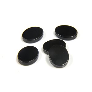 Onyx, 10mmx8mm, Oval, Flat, Black