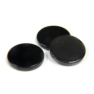 Onyx, 15.0mm, Round, Flat, Black