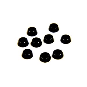 Onyx, 3.0mm, Round, Flat, Black