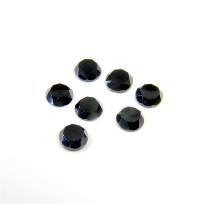 Onyx, 5.0mm, Rond, Facettée, Noir