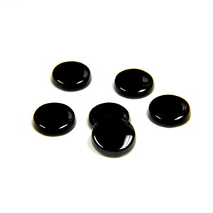 Onyx, 6.0mm, Round, Flat, (BTSB), Black