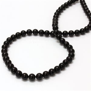 Onyx, 6.0mm, Necklace, Black