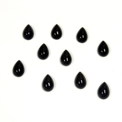 Onyx, 6mmx4mm, Pear, Black