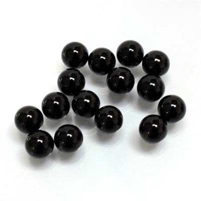 Onyx, 7.0mm, Bead, Half Drilled, Black