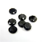 Onyx, 8.0mm, Rond, Fecettée, Noir